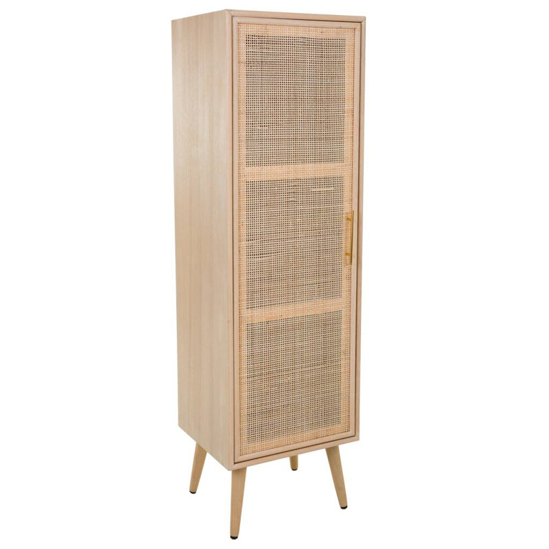 Waroona 1 Door Solid + Manufactured Wood Wardrobe