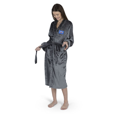 NBA Oklahoma City Thunder Champs – Rim Grey Silk Touch Robe S/M – Official NBA Fan Gear for Bedroom or Gifting