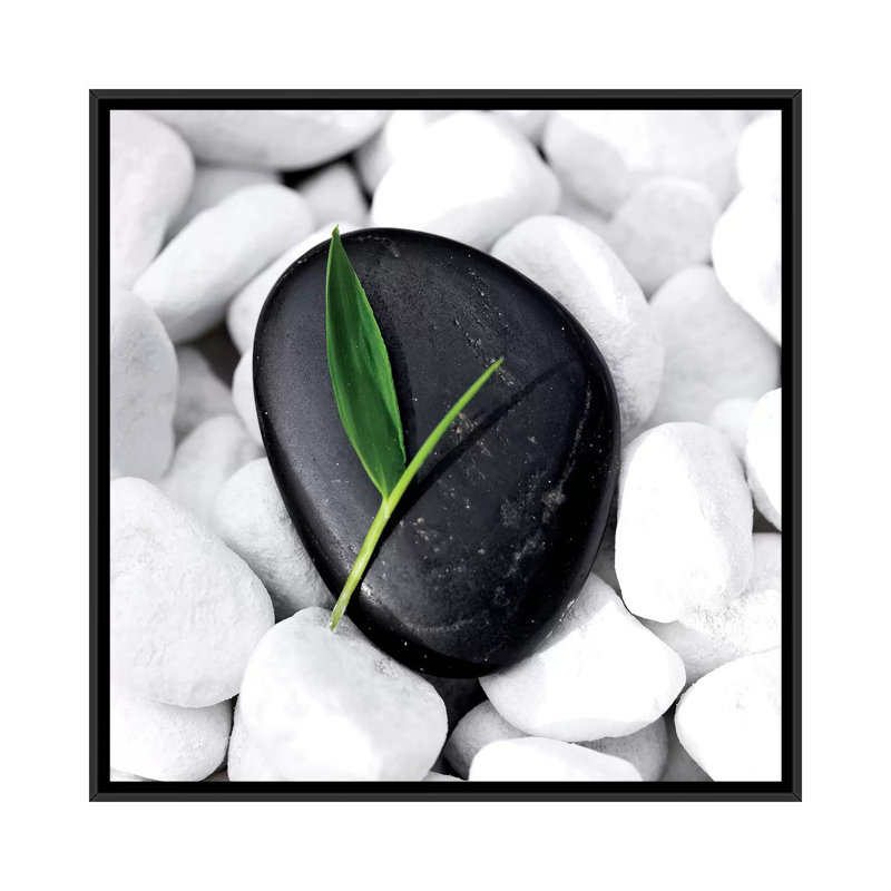 " Zen Stone ", 18" H x 18" W x 1.5" D, Wrapped Canvas
