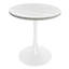 Elkton 27" Round Dining Table, Modern Small Kitchen Table with Pedestal Metal Iron Base, Circular Wooden Top Dinette Furniture for Bistro, Cafe, Apartment, and Small Spaces-399202112-364348204