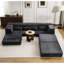 Canapé 3 places Mahjong surdimensionné avec sectionnel modulaire convertible, tissu polaire circulaire, aucun assemblage requis, mousse à mémoire de forme haute densité, oreillers pour une ambiance relaxante, matelas de sol à compression, modulaire sans os à monter soi-même.-202129056-202129246