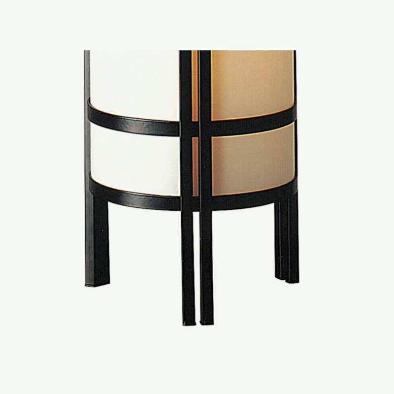 Latitude Run® 24" Tall Black Steel Table Lamp with Linen Shade