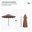 Parasol d'extérieur avec bouton poussoir inclinable et manivelle
