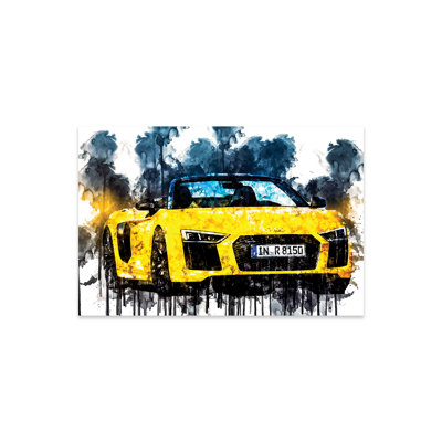 «Car 2017» audi R8 espion V10 sur plastique / acrylique par Sissy Angelastro