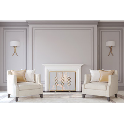 Quatrefoil Iron Fireplace Screen