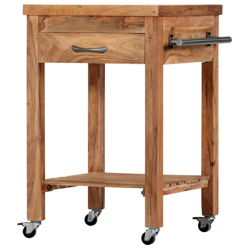 Anyan Solid Wood Kitchen Cart