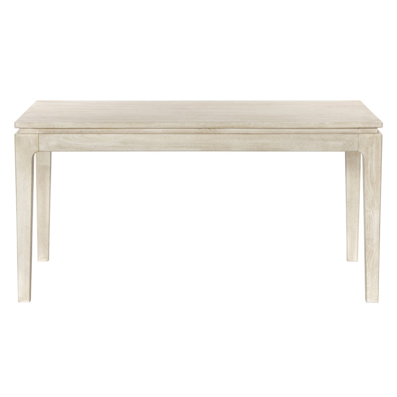 Petite table de salle à manger rectangulaire Cassandra, Ivoire ivoire, 30" H x 60" W x 36" D
