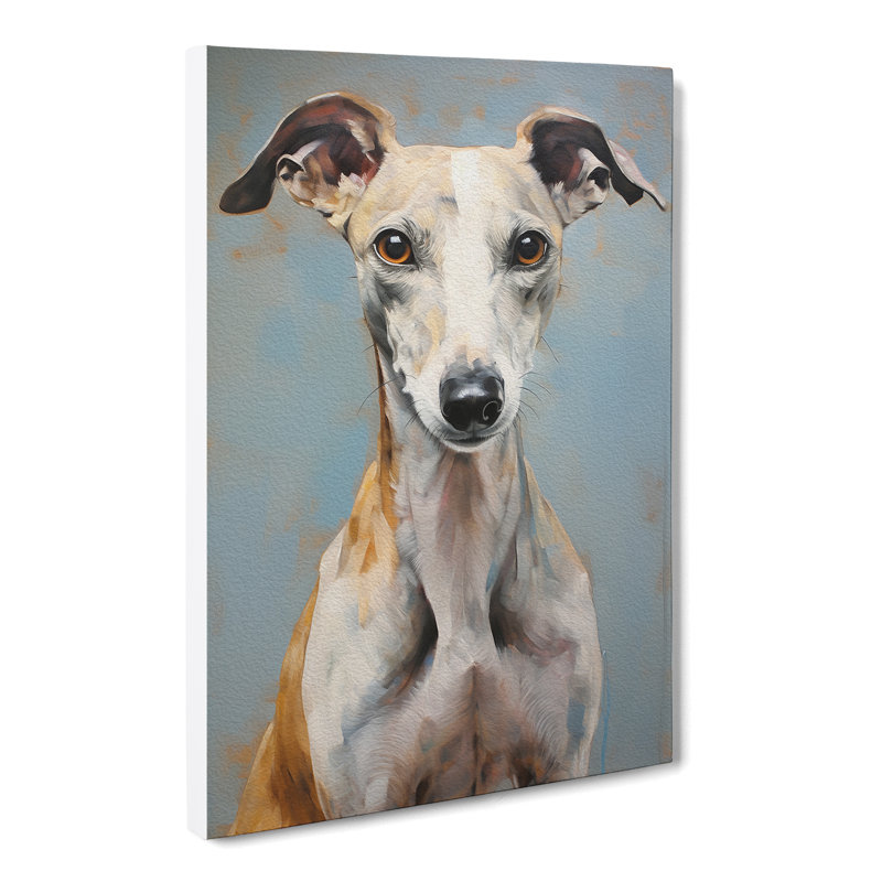 Whippet Realism No.3 - No Frame Print, 50cm H x 35cm W x 3cm D