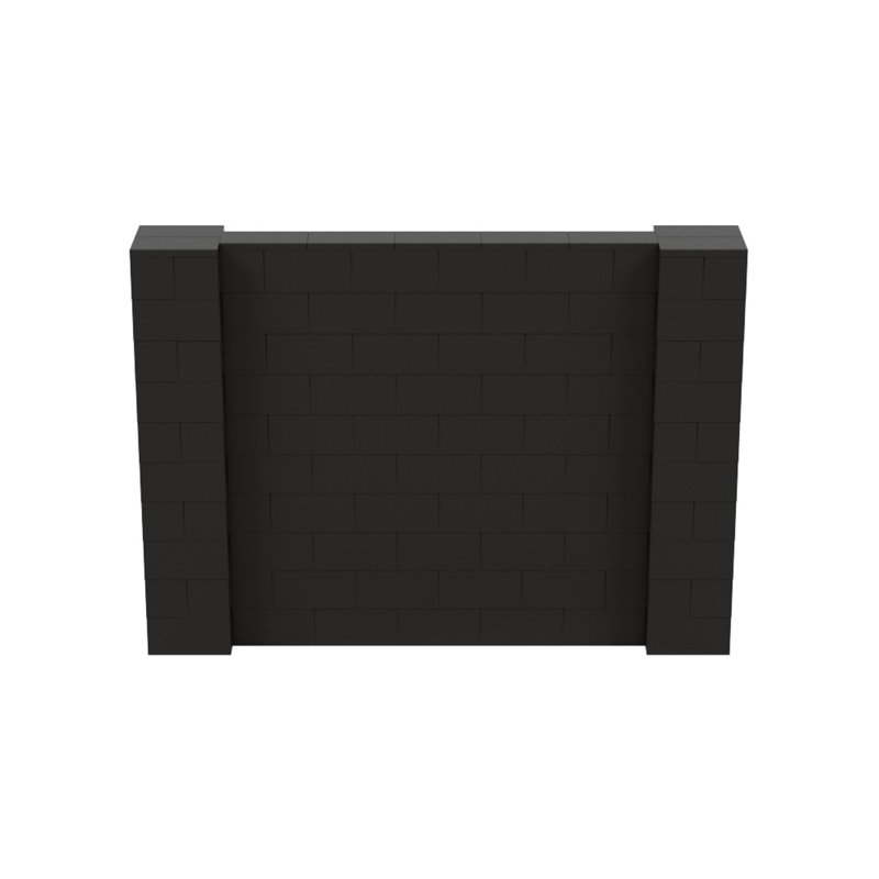 Ensemble mural de blocs géants 7 'T, H 60 po x l 84 po x P 12 po, Noir