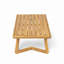 Ensemble de mobilier de patio, table en bois, une causeuse et deux chaises