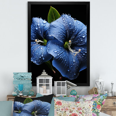«Blue and Black Garden Jewel Morning Glory», art mural Morning Glory