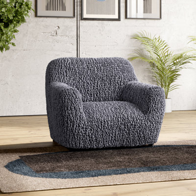 Housse en velours extensible pour fauteuil - Housse de protection pour animaux de compagnie et enfants - Collection Goffrato