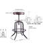 Tabouret de bar rotatif à hauteur ajustable Arefa-1881477364