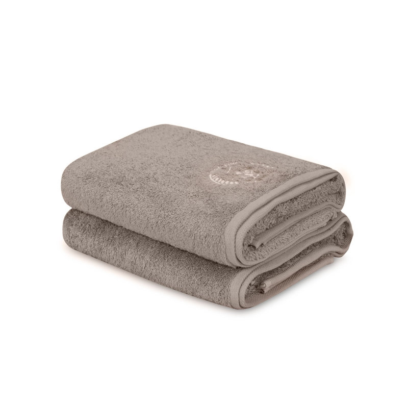 Débarbouillette 100% coton, Brun clair