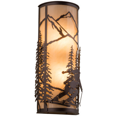 Rustic Lodge Flush Mounted Sconce