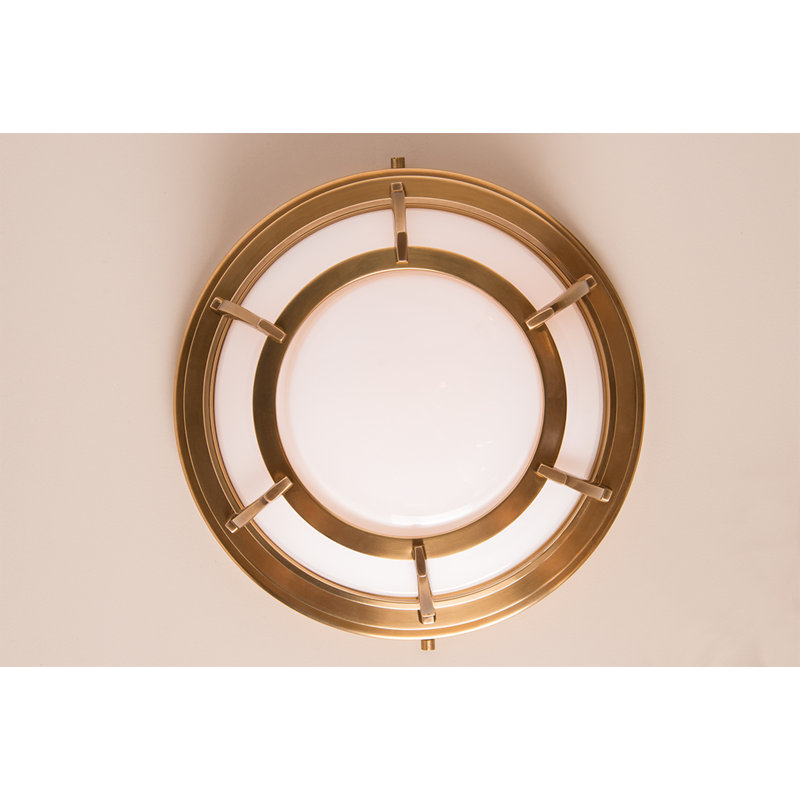 Conrad 2 - Light Flush Mount, Aged Brass