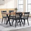 Chaises de salle à manger en bois à dossier à lattes de 17,5 po Nicholus-101194125