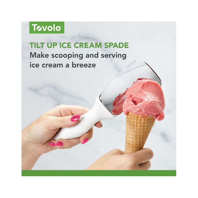 Tovolo Tilt Up Ice Cream Spade White, White