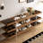 Modern 3 Tier Stainless Steel Storage Shelf With Reversible Compartments Open Display Rack For Living Room Or Office
