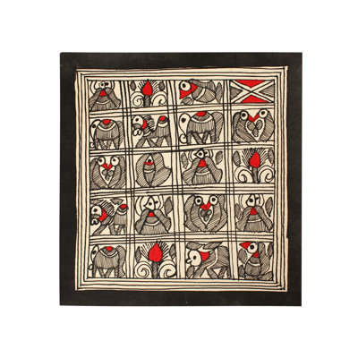 Animals In Frame | Madhubani Painting | Handmade Paper