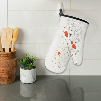 Abstract Ink Oven Mitt Cotton Twill