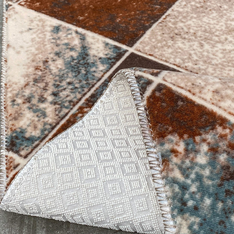 Gilbrae Geometric Area Rug, Runner 80 x 200cm