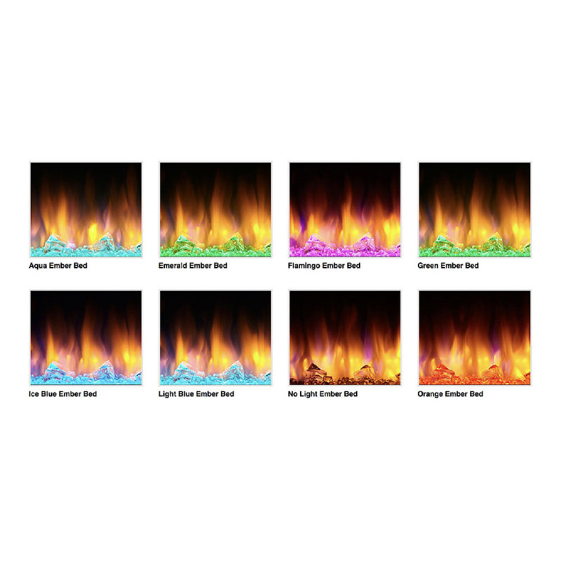 SimpliFire 50-Inch Wall Mounted Electric Fireplace with White Mantel