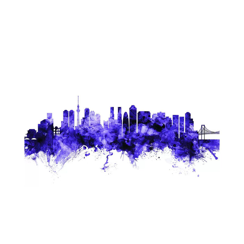 Tokyo, Japan Skyline by Michael Tompsett - 1 Piece Wrapped Canvas Wall Art, 152.5 cm H x 101.5 cm W