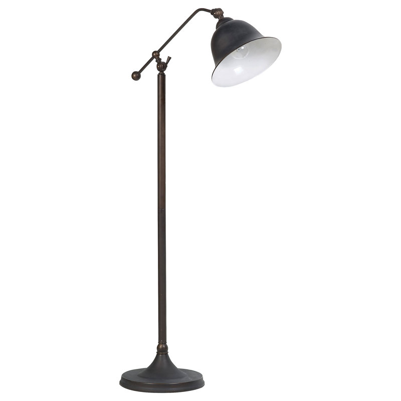 Lampe sur pied cloche en bronze Madère