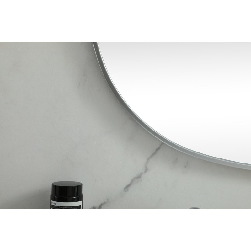 Bertin Metal Oval Wall Mirror, Silver, 60"  x 36" 