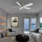 52" Flush Mount Ceiling Fan with Light and Remote