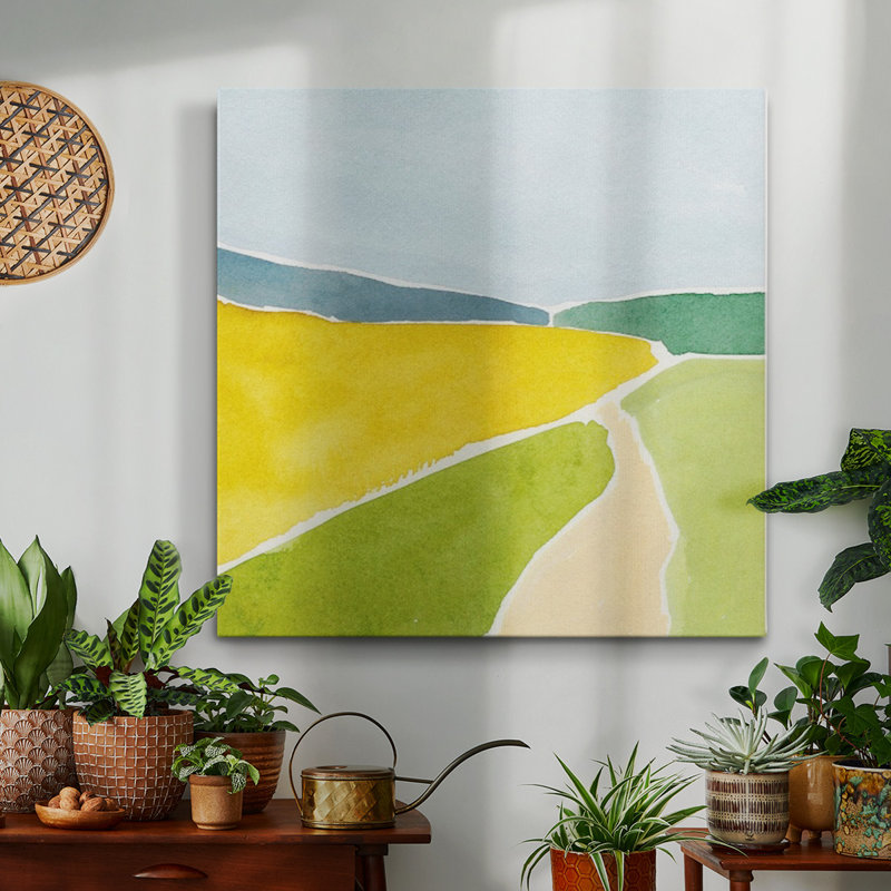 Toile tendue avec châssis Distant Path IV-Premium - prête à être accrochée