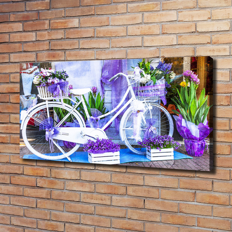 White Bicycle - Wrapped Canvas Print