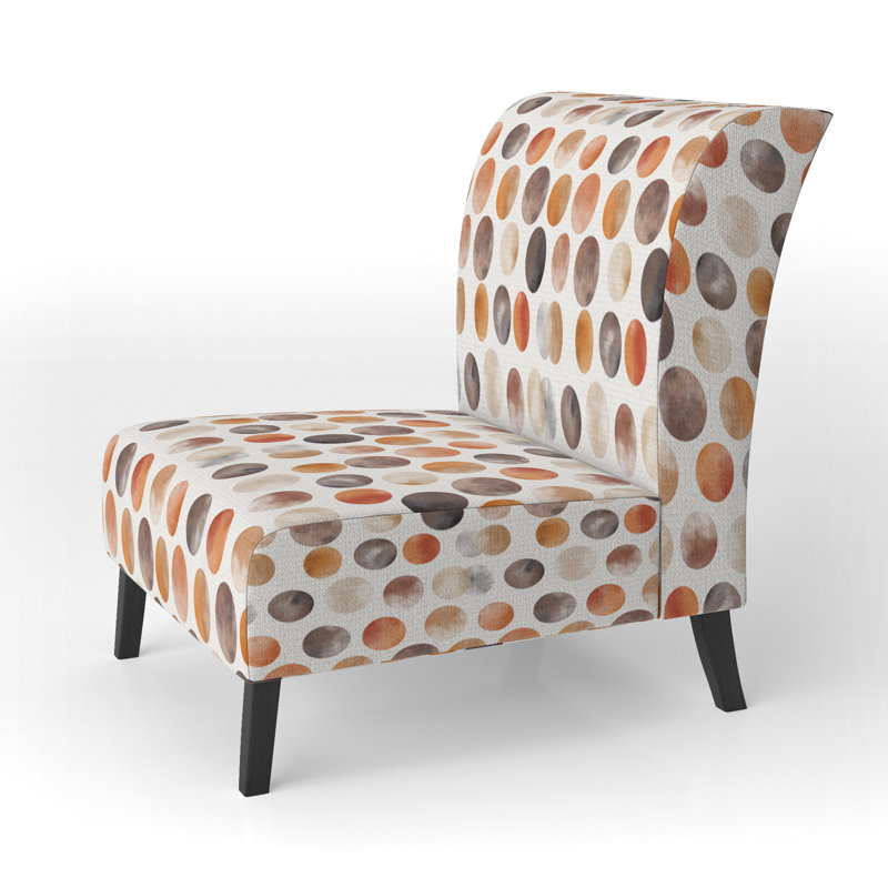 Fauteuil d'appoint géométrique Yelorange, Pantoufle sans accoudoirs