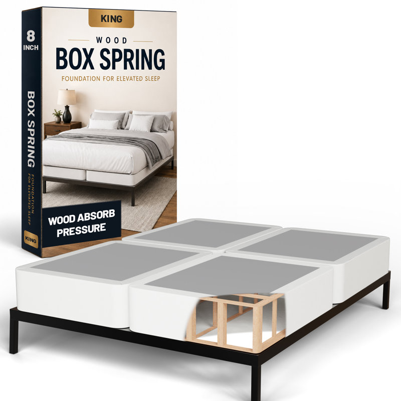 Sommier tapissier / sommier pour matelas entièrement assemblé, Très grand, Profil standard (8 po)