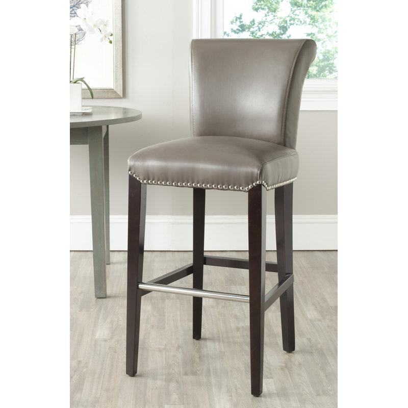 Tabouret de bar et de comptoir Aleshia, Tabouret de bar (hauteur du siège 29,3 po), Brun