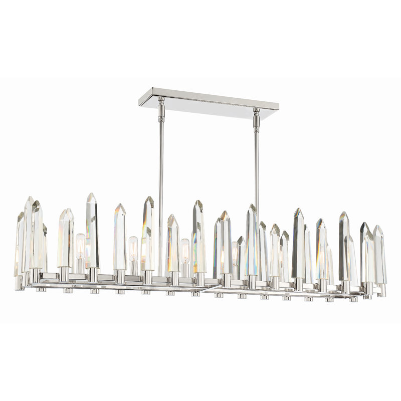 Lustre linéaire en nickel poli 6 lumières Acquanetta