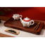 Service à thé japonais en céramique Maneki Neko Lucky Cat avec théière, 2 tasses et infuseur en acier inoxydable dans une boîte cadeau