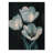 Blue White Midnight Moon Tulips - Tulips Wood Wall Decor - On Natural Pine Wood-944231795