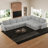 Oversized U Shaped Modular Corner Sectional Sofa With Storage Ottoman-520365788