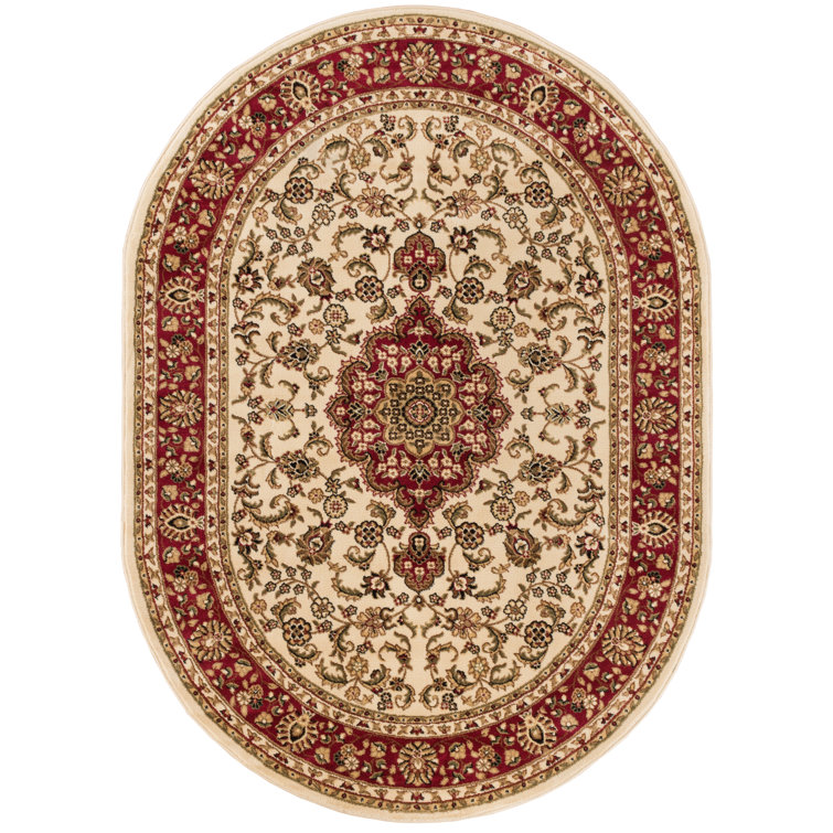 Belliere Medallion Kashan Ivory Traditional Rug