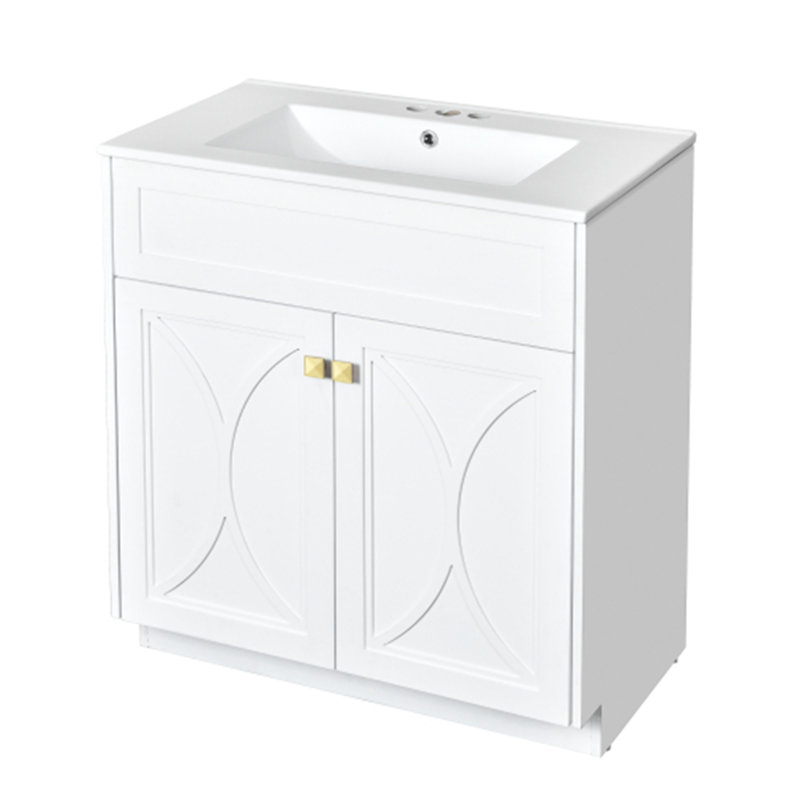 Ensemble de meuble-lavabo avec lavabo en céramique, Noir, noir, noir, noir
