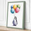 Penguin and Balloons Whimsical - Wrapped Canvas-1062650182-1062650202