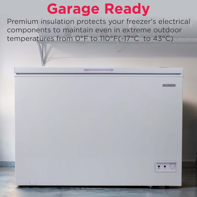 Frigidaire 10,0 pieds cubes Pi. Commode congélateur, blanc