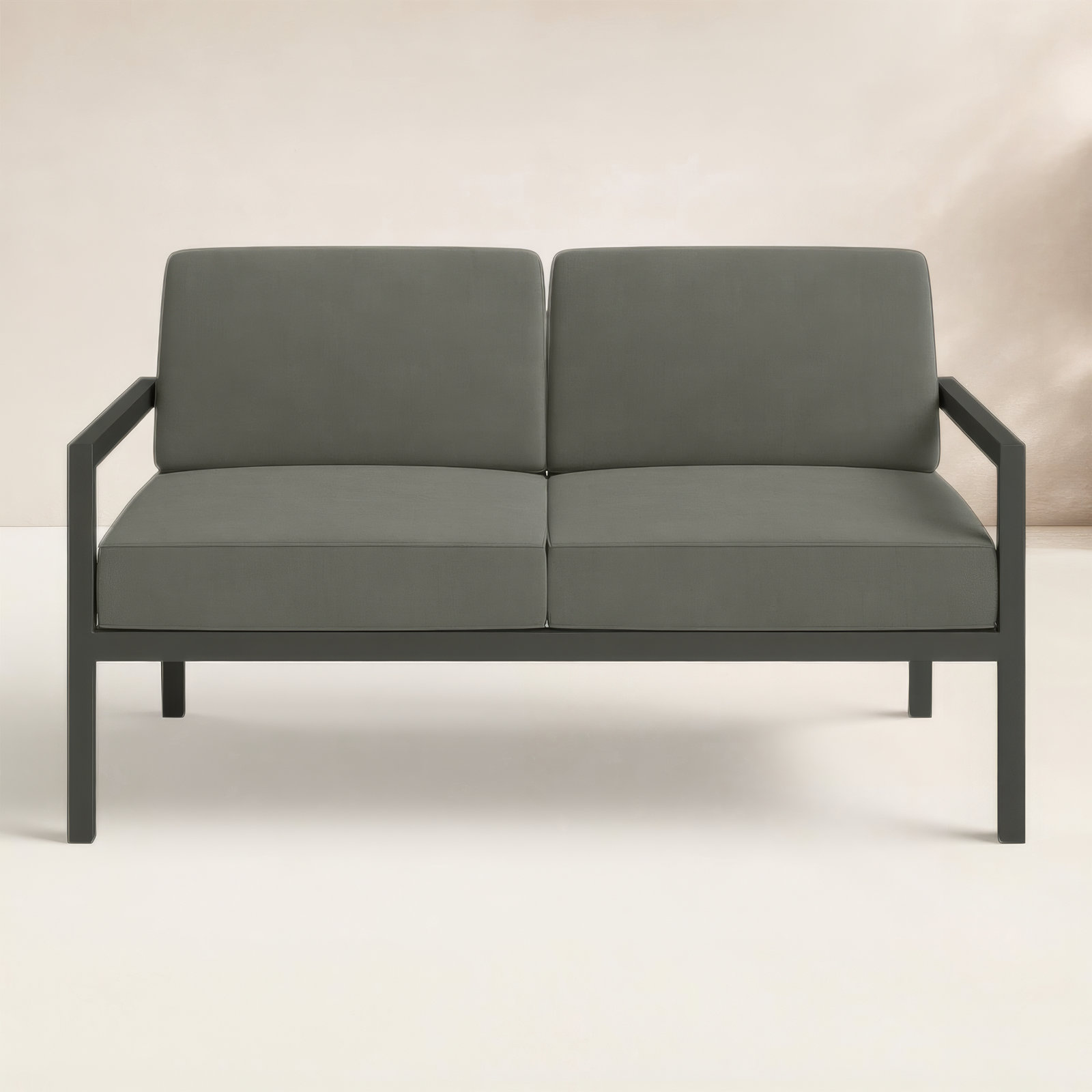 Vivant 56" Sunbrella® Patio Loveseat, Canvas Charcoal Sunbrella® Canvas, Slate