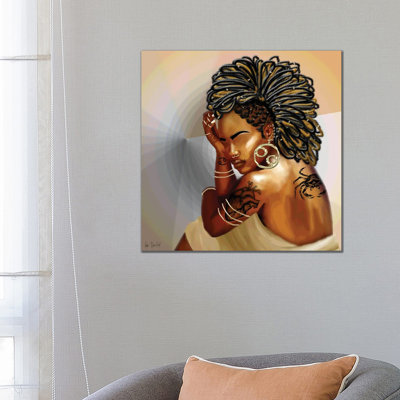 Cancer by Faith With An E - Wrapped Canvas Print