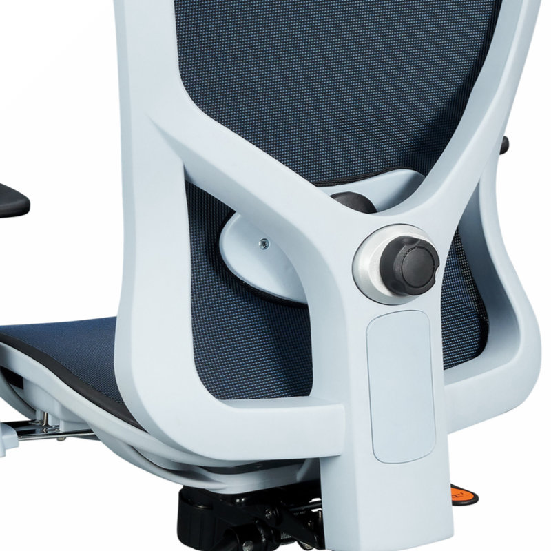 Fauteuil de direction à dossier haut en maille avec accoudoirs, appui-tête et soutien lombaire Techni Mobile