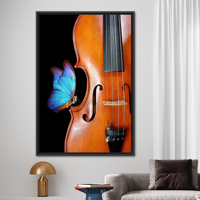 Reproduction d'art moderne sur toile - Violoniste moderne, impression sur toile, Noir, noir, noir, noir, H 94 po x l 41 po