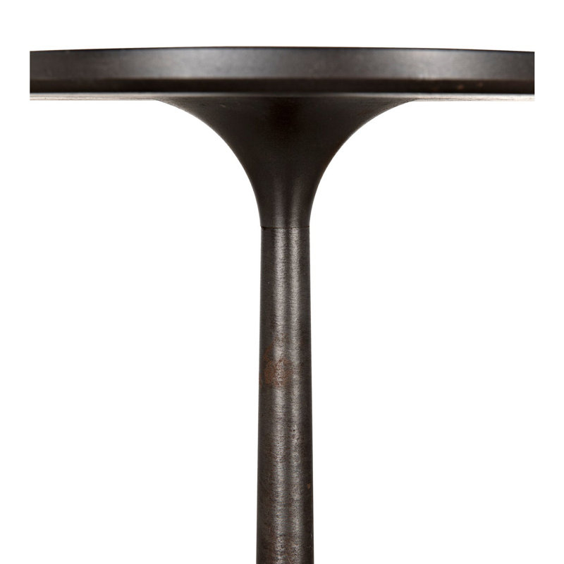 Elegant Round Metal and Glass 12" Accent Table