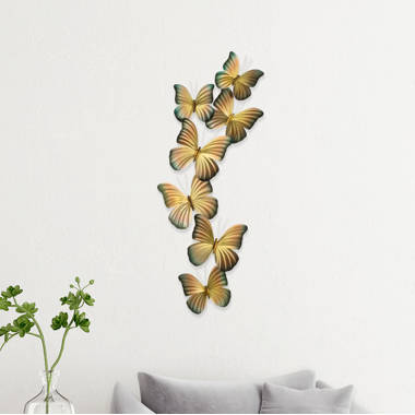  Wind & Weather Handcrafted Flame-Treated Metal Butterfly Wall  Art : Home & Kitchen